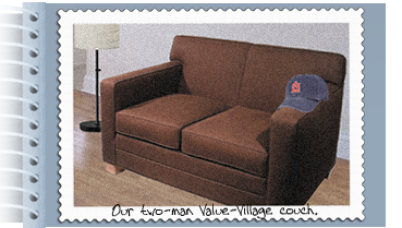 Our two-man couch.