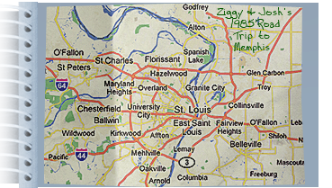 Ziggy and Josh's 1985 road trip: Saint Louis.